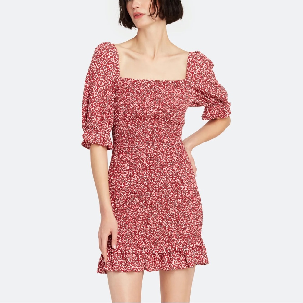 Auguste The Label Women's Marlowe Shirred Mini Dress Sz 2 XS S